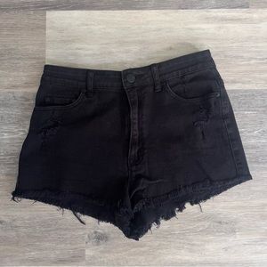 Urban outfitters high rise cheeky jean shorts